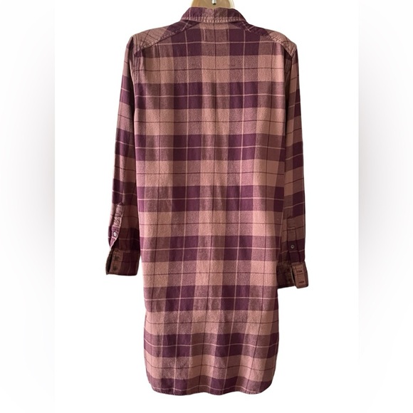 Aritzia Wilfred Free Veronika Buffalo Check Dress Size S Flannel Oversized Soft - Picture 5 of 12